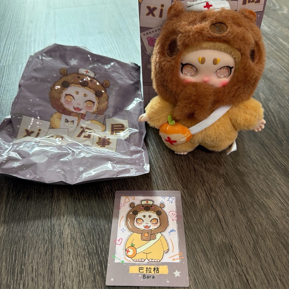 Bara Capybara plush keychain from the Xira Studio Emergency Series